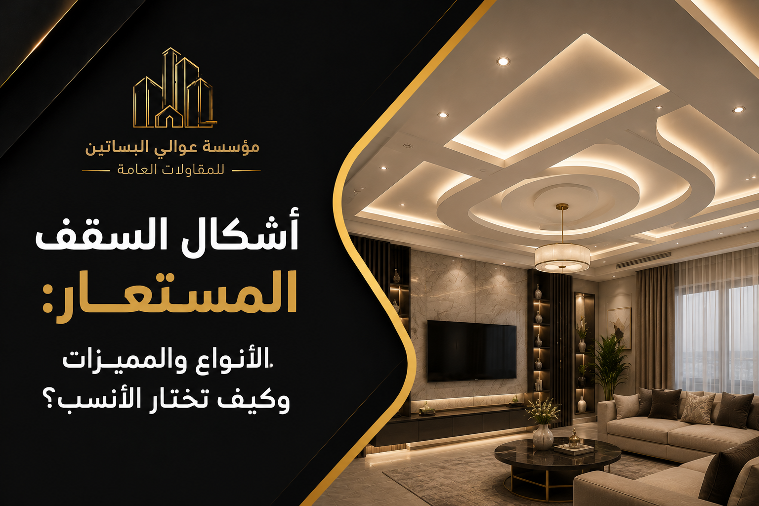 اشكال السقف المستعار