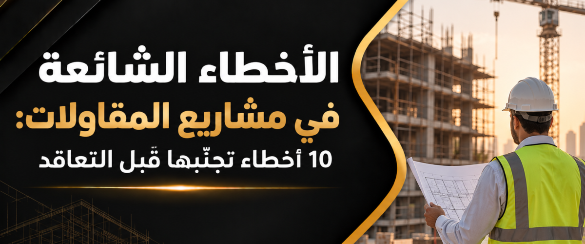 الأخطاء الشائعة في مشاريع المقاولات