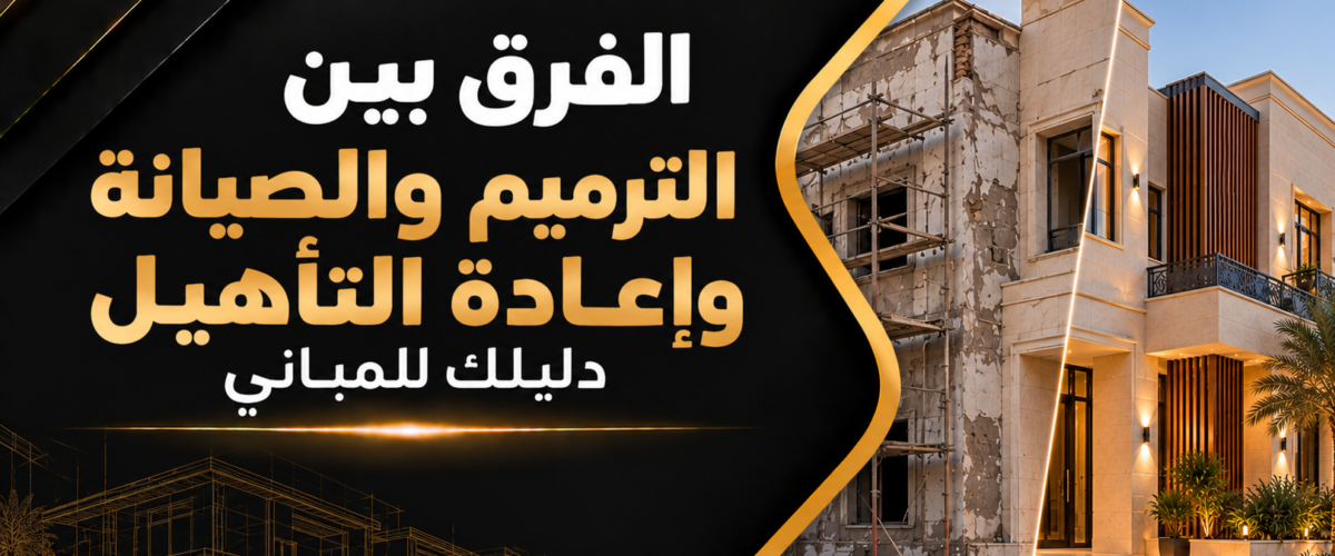 الفرق بين الترميم والصيانة وإعادة التأهيل