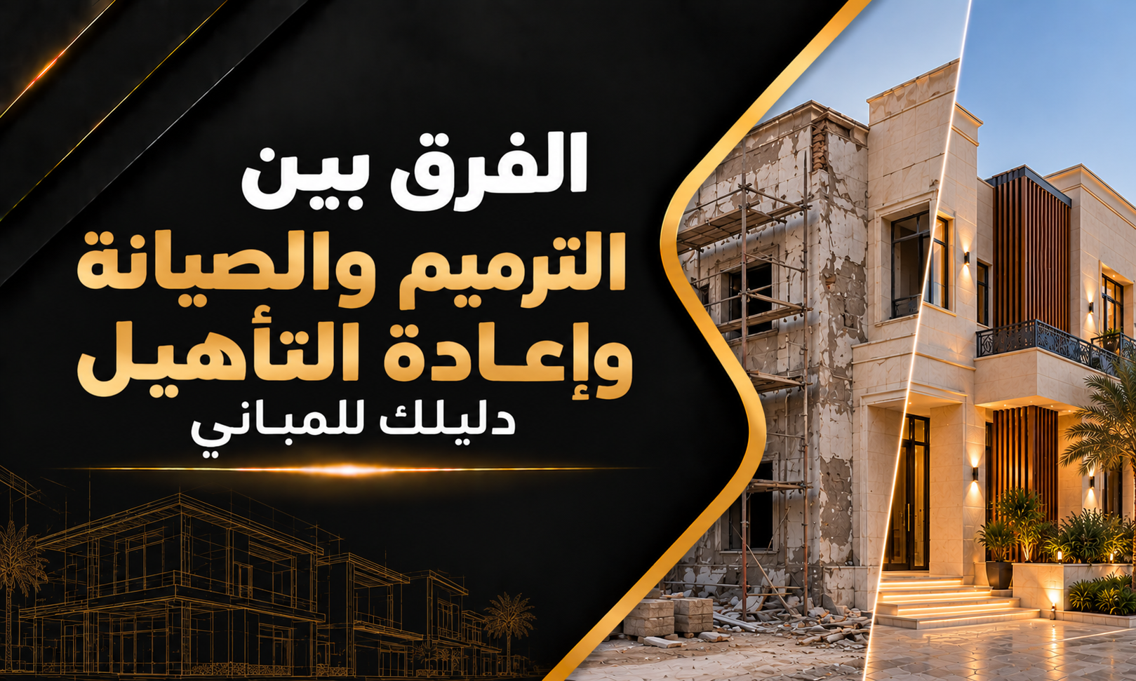 الفرق بين الترميم والصيانة وإعادة التأهيل