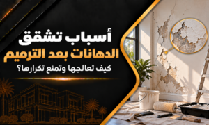 أسباب تشقق الدهانات بعد الترميم