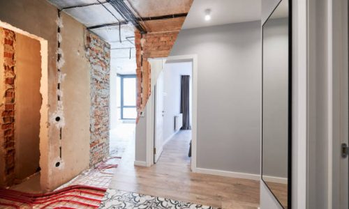 Comparison of old apartment before restoration and new renovated flat with modern interior design. Apartment before and after renovation.